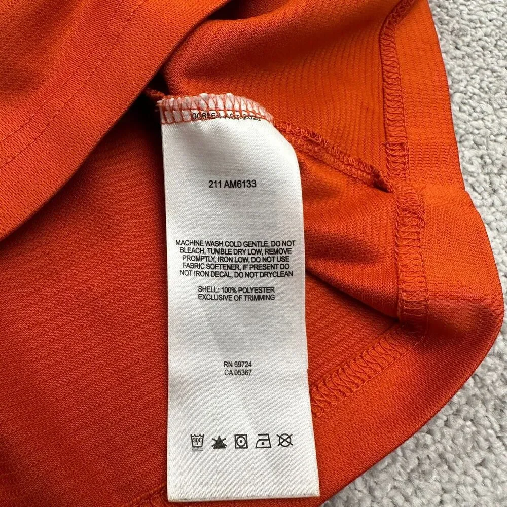 Columbia Omni Wick Shirt Men Medium Orange Long Sleeve Henley Neck Casual Active
